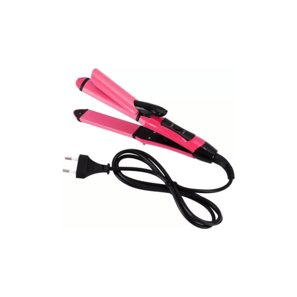 SP Collection Top Class NHC 2009,2 in 1, M06 Hair Straightener HAIR Beauty Set Curler Hair Curler  (Pink)