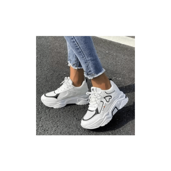 MEGPAR  White New Stylish Look Comfortable Casual Shoes Womens And Girls Sneakers For Women  (Black)